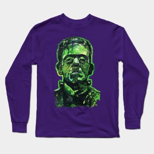 Pop Art Frankenstein (Transparent Version) Long Sleeve T-Shirt